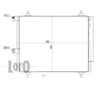 Condensatore radiatore climatizzazione 009-016-0025 ABAKUS per CITROËN LANCIA