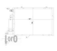 Condensatore radiatore climatizzazione 017-016-0008 ABAKUS per FORD FIESTA VI