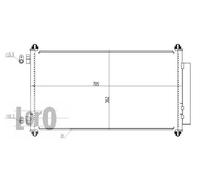 Condensatore radiatore climatizzazione 018-016-0019 ABAKUS per HONDA CR-V III
