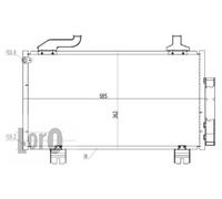 Condensatore radiatore climatizzazione 018-016-0023 ABAKUS per HONDA ACCORD VIII