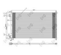 Condensatore radiatore climatizzazione 018-016-0029 ABAKUS per HONDA