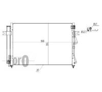 Condensatore radiatore climatizzazione 019-016-0023 ABAKUS per HYUNDAI GETZ
