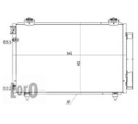 Condensatore radiatore climatizzazione 051-016-0019 ABAKUS per TOYOTA AVENSIS