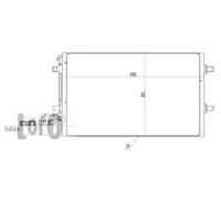 Condensatore radiatore climatizzazione 052-016-0012 ABAKUS per VOLVO C30 S40 II