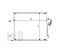 Condensatore radiatore climatizzazione 052-016-0014 ABAKUS per VOLVO V60 I