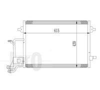 Condensatore radiatore climatizzazione 053-016-0013 ABAKUS per AUDI VW