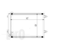 Condensatore radiatore climatizzazione 053-016-0018 ABAKUS per VW PASSAT B7