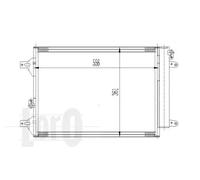 Condensatore radiatore climatizzazione 053-016-0021 ABAKUS per SEAT FORD VW