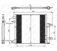 Condensatore, impianto di climatizzazione NRF 350048