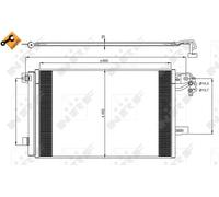 Condensatore radiatore climatizzazione 350064 NRF per VW TRANSPORTER T5 Autobus