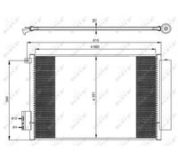Condensatore, impianto di climatizzazione NRF 350065