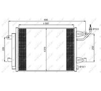Condensatore Aria Condizionata Con Essicatore per Mitsubishi COLT VI Z3_A Z2_a .