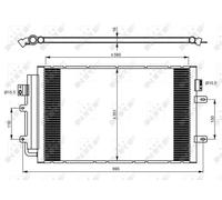 Condensatore, impianto di climatizzazione NRF 350083