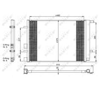Condensatore radiatore climatizzazione 350095 NRF per HYUNDAI i20 I