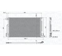 MAGNETI MARELLI 350203611000 Condensatore climatizzatore