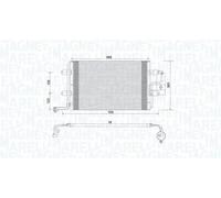 Magneti Marelli Condensatore climatizzatore 350203735000 con essiccatore per VW Golf IV