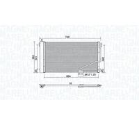 MAGNETI MARELLI 350203738000 Condensatore climatizzatore