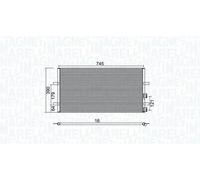 MAGNETI MARELLI 350203740000 Condensatore climatizzatore