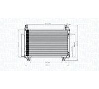 MAGNETI MARELLI 350203741000 Condensatore climatizzatore
