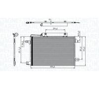 Magneti Marelli Condensatore climatizzatore 350203745000 per Mercedes Classe con asciugatore