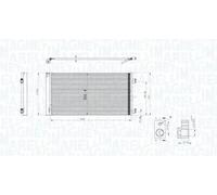 MAGNETI MARELLI 350203747000 Condensatore climatizzatore
