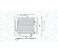 Condensatore radiatore climatizzazione 350203753000 MAGNETI MARELLI per CITROËN