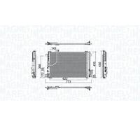 Condensatore radiatore climatizzazione 350203755000 MAGNETI MARELLI