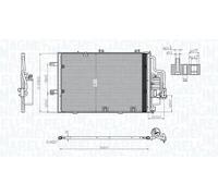 Magneti Marelli Condensatore climatizzatore 350203770000 per OPEL