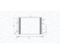 MAGNETI MARELLI 350203773000 Condensatore climatizzatore