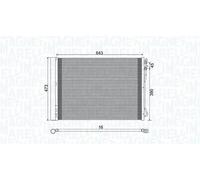 MAGNETI MARELLI 350203781000 Condensatore climatizzatore