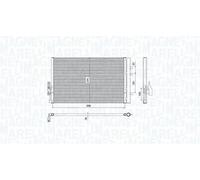 Condensatore radiatore climatizzazione 350203788000 MAGNETI MARELLI per BMW X3