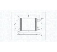 Condensatore radiatore climatizzazione 350203792000 MAGNETI MARELLI per SMART