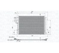 Condensatore radiatore climatizzazione 350203805000 MAGNETI MARELLI per HYUNDAI