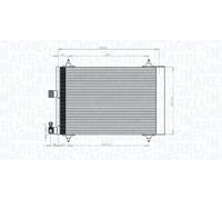 Magneti Marelli Condensatore climatizzazione 350203839000 con essicatore per Peugeot 407 SW