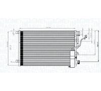 Condensatore radiatore climatizzazione 350203841000 MAGNETI MARELLI per NISSAN