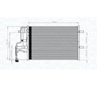 Condensatore radiatore climatizzazione 350203844000 MAGNETI MARELLI per MAZDA 3