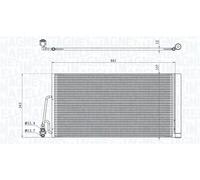 MAGNETI MARELLI 350203861000 Condensatore climatizzatore