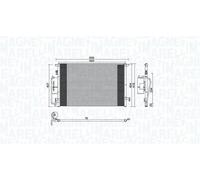 Condensatore radiatore climatizzazione 350203892000 MAGNETI MARELLI per OPEL