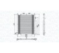MAGNETI MARELLI 350203907000 Condensatore climatizzatore