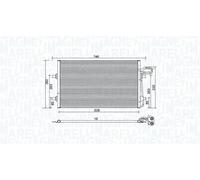Condensatore radiatore climatizzazione 350203934000 MAGNETI MARELLI per VOLVO