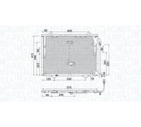 MAGNETI MARELLI 350203945000 Condensatore climatizzatore