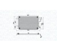 MAGNETI MARELLI 350203951000 Condensatore climatizzatore