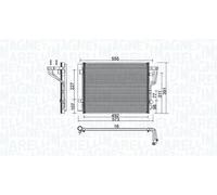 Condensatore radiatore climatizzazione 350203976000 MAGNETI MARELLI per HYUNDAI