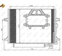 Condensatore radiatore climatizzazione 350211 NRF per MERCEDES-BENZ CLASSE E CLS