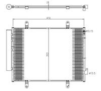 Condensatore radiatore climatizzazione 350371 NRF per SUZUKI CELERIO