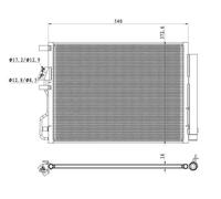 Condensatore, impianto di climatizzazione NRF 350501