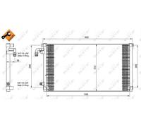 Condensatore radiatore climatizzazione 35103 NRF per CITROËN SAXO