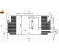 Condensatore radiatore climatizzazione 35218 NRF per OPEL CORSA B CALIBRA A