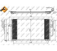 Condensatore radiatore climatizzazione 35234 NRF per VOLVO S40 I V40 Familiare
