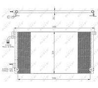 Condensatore radiatore climatizzazione 35328 NRF per CITROËN PEUGEOT